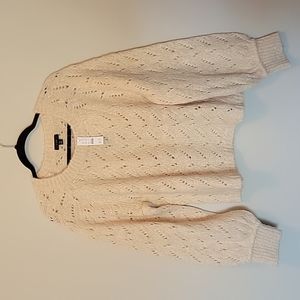 J. Crew pointelle crewneck sweater NWT